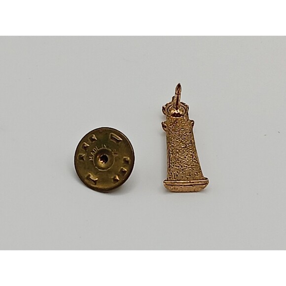 5/$25 Lighthouse Light House w/ Cross Gold Tone Pin Nautical Sea - Picture 5 of 8